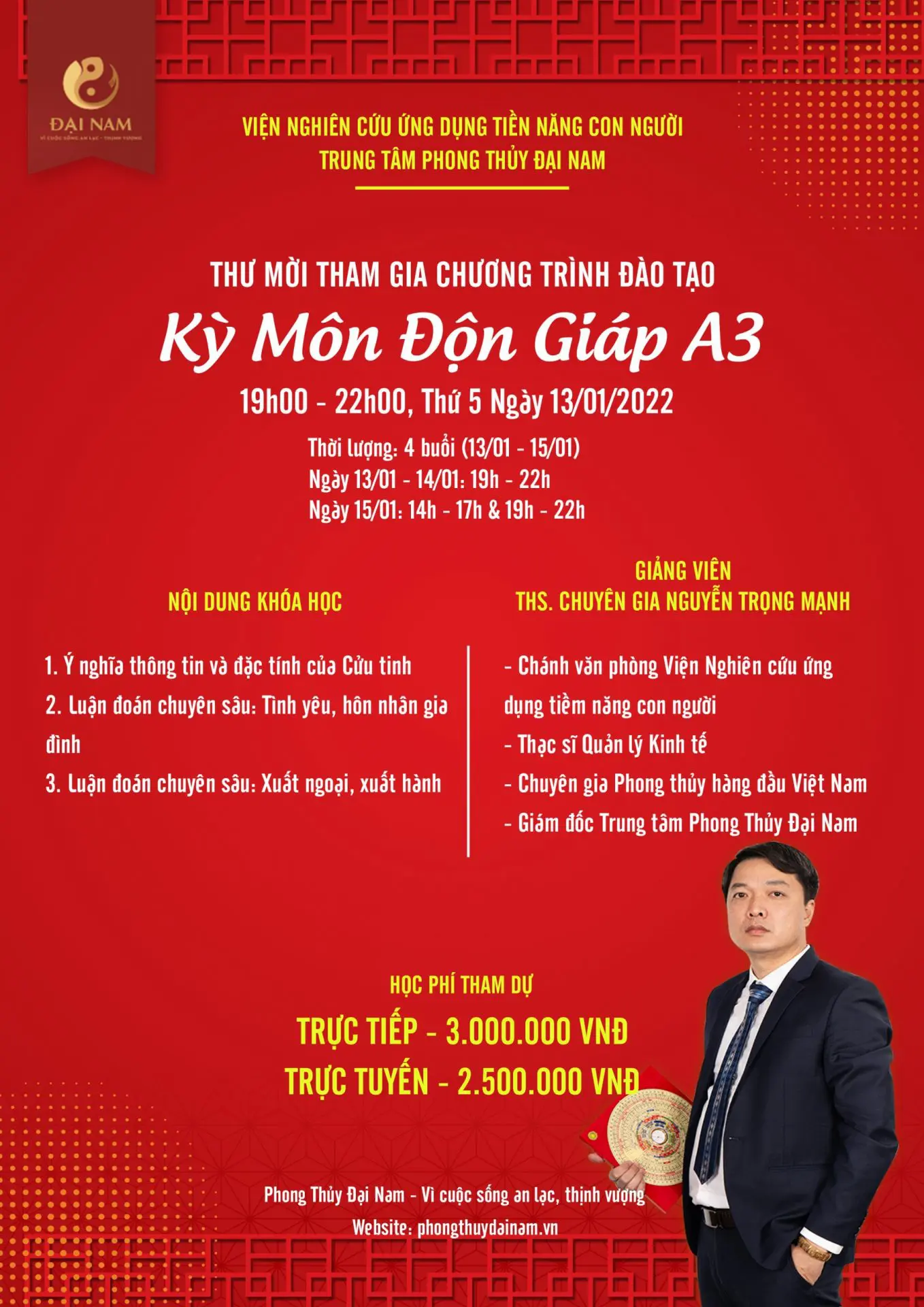 Tuyển Sinh Khóa Học Kỳ Môn Độn Giáp A03